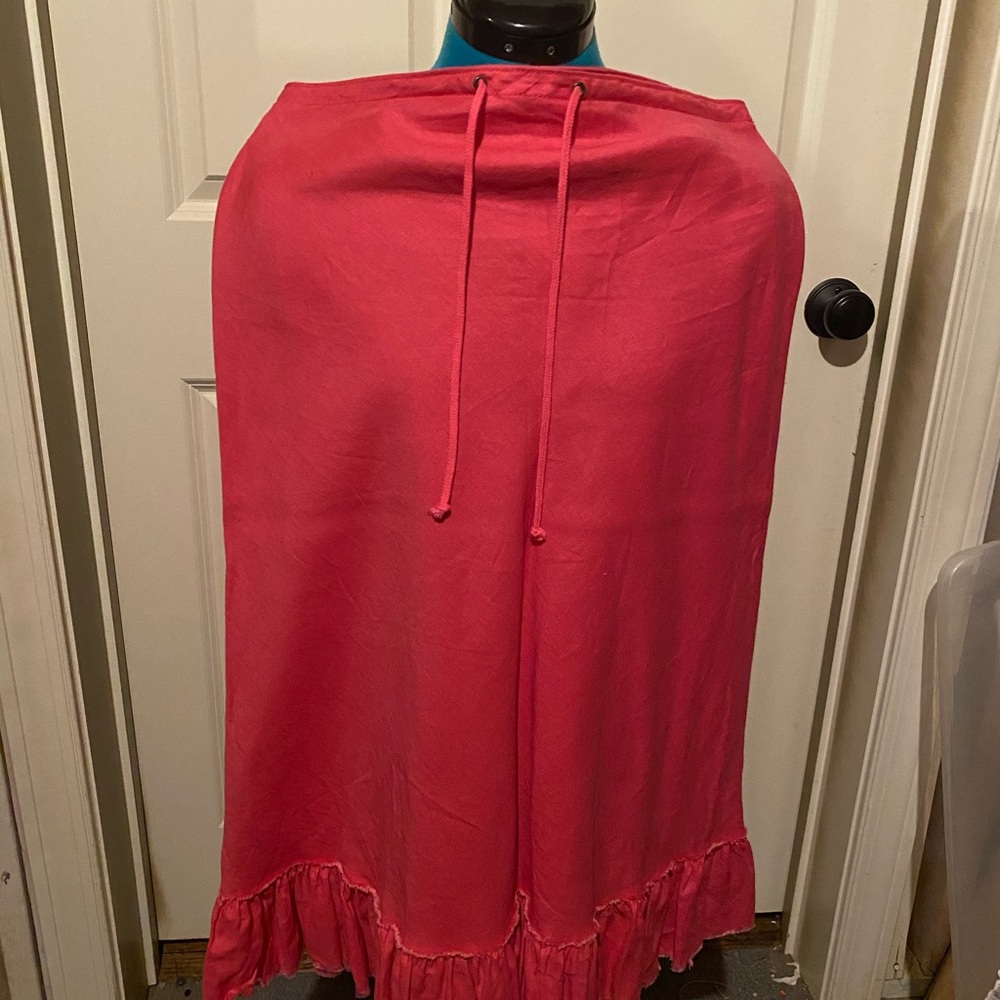 J. Crew pink midi skirt